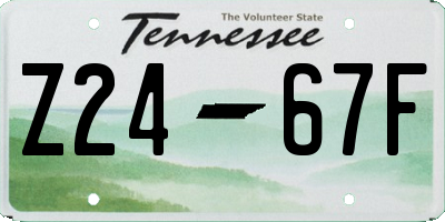 TN license plate Z2467F