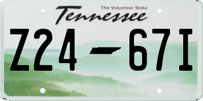 TN license plate Z2467I