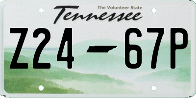TN license plate Z2467P