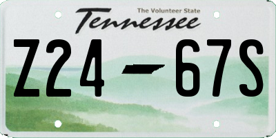 TN license plate Z2467S