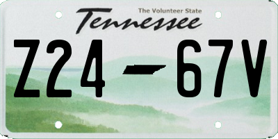 TN license plate Z2467V