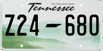 TN license plate Z2468O