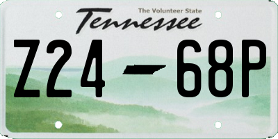 TN license plate Z2468P