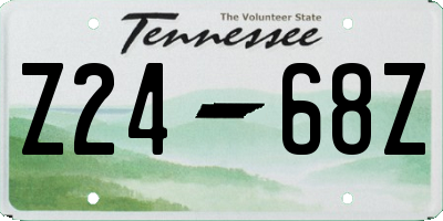 TN license plate Z2468Z