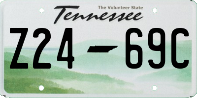 TN license plate Z2469C