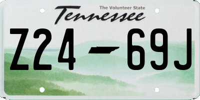 TN license plate Z2469J
