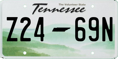 TN license plate Z2469N