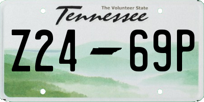 TN license plate Z2469P