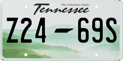 TN license plate Z2469S