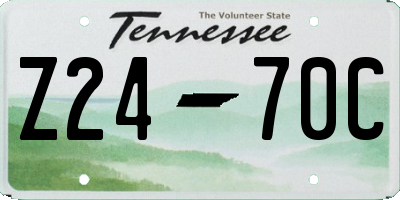 TN license plate Z2470C