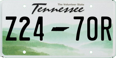 TN license plate Z2470R