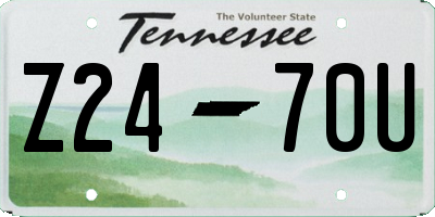 TN license plate Z2470U