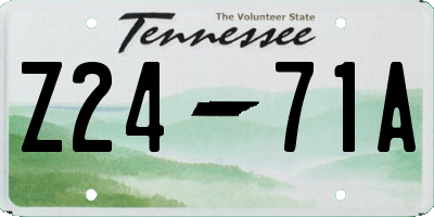 TN license plate Z2471A