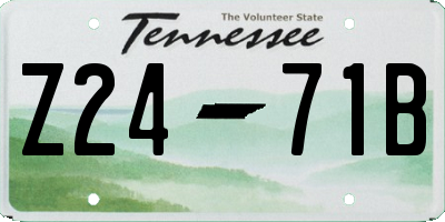 TN license plate Z2471B