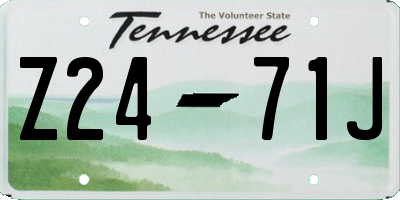 TN license plate Z2471J