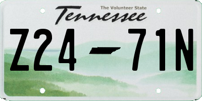 TN license plate Z2471N