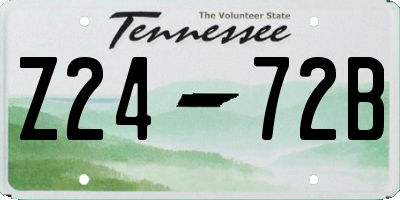 TN license plate Z2472B