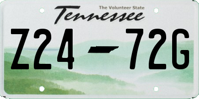 TN license plate Z2472G