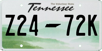 TN license plate Z2472K