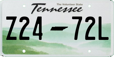 TN license plate Z2472L