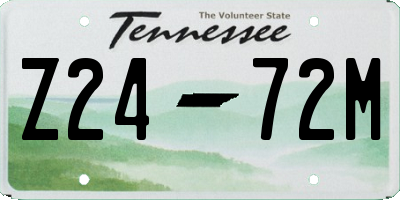 TN license plate Z2472M