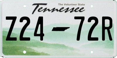 TN license plate Z2472R