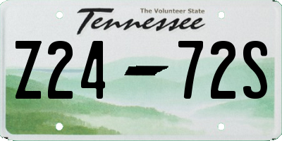 TN license plate Z2472S
