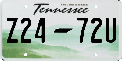 TN license plate Z2472U