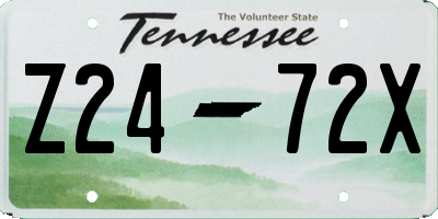 TN license plate Z2472X
