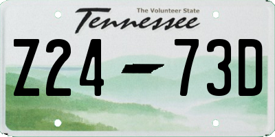 TN license plate Z2473D
