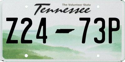 TN license plate Z2473P