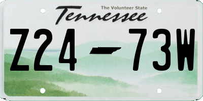 TN license plate Z2473W
