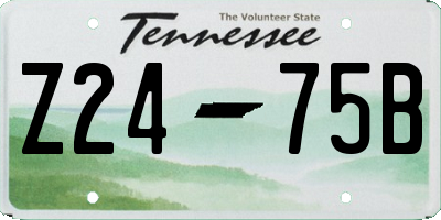 TN license plate Z2475B