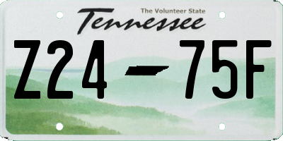 TN license plate Z2475F