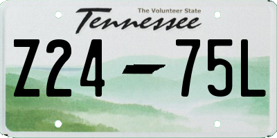 TN license plate Z2475L