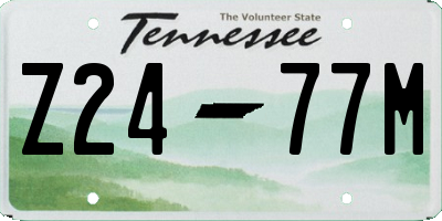 TN license plate Z2477M
