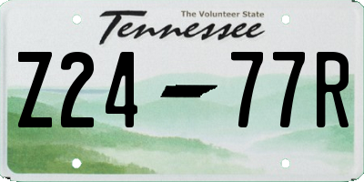 TN license plate Z2477R