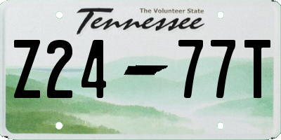 TN license plate Z2477T