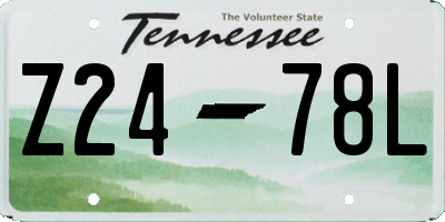 TN license plate Z2478L