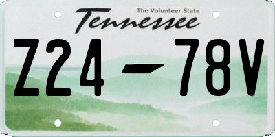 TN license plate Z2478V