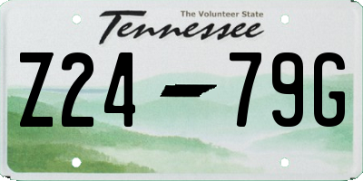 TN license plate Z2479G
