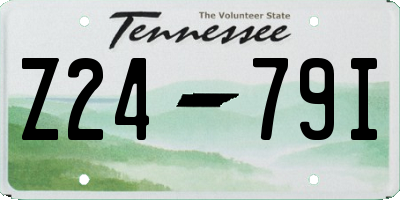 TN license plate Z2479I