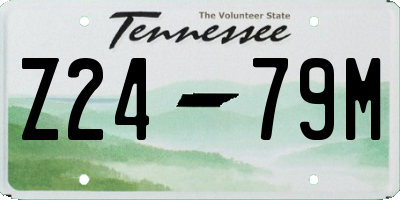 TN license plate Z2479M