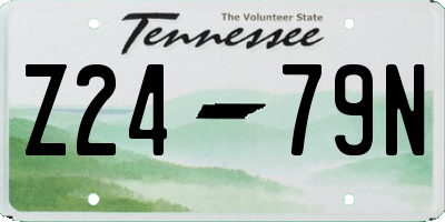 TN license plate Z2479N