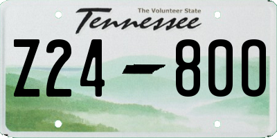 TN license plate Z2480O