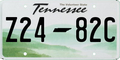 TN license plate Z2482C