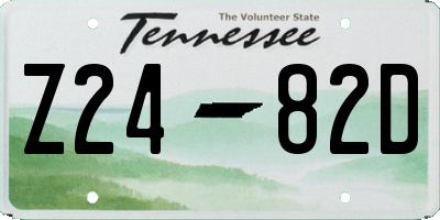 TN license plate Z2482D
