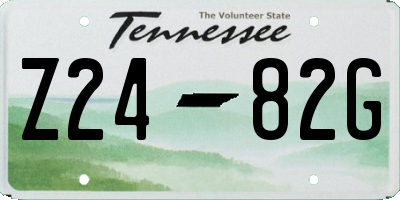 TN license plate Z2482G