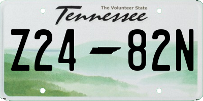 TN license plate Z2482N