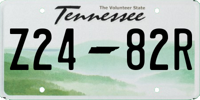 TN license plate Z2482R